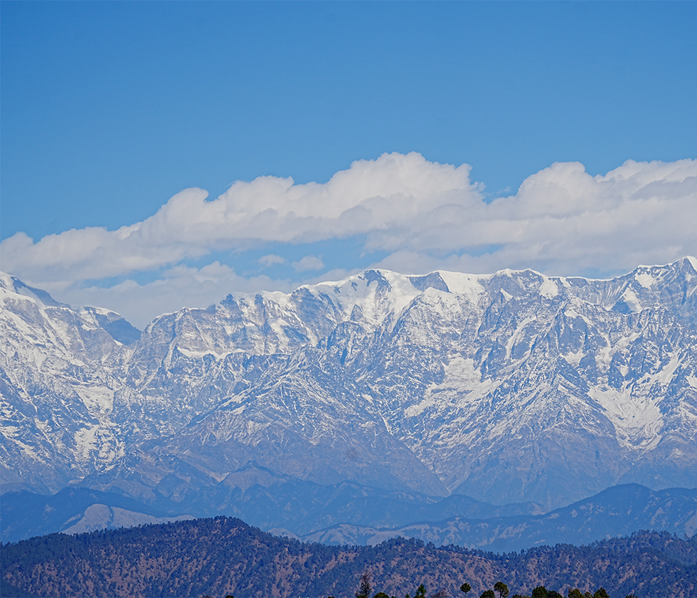Snow-capped Himalayas · Kasar Devi